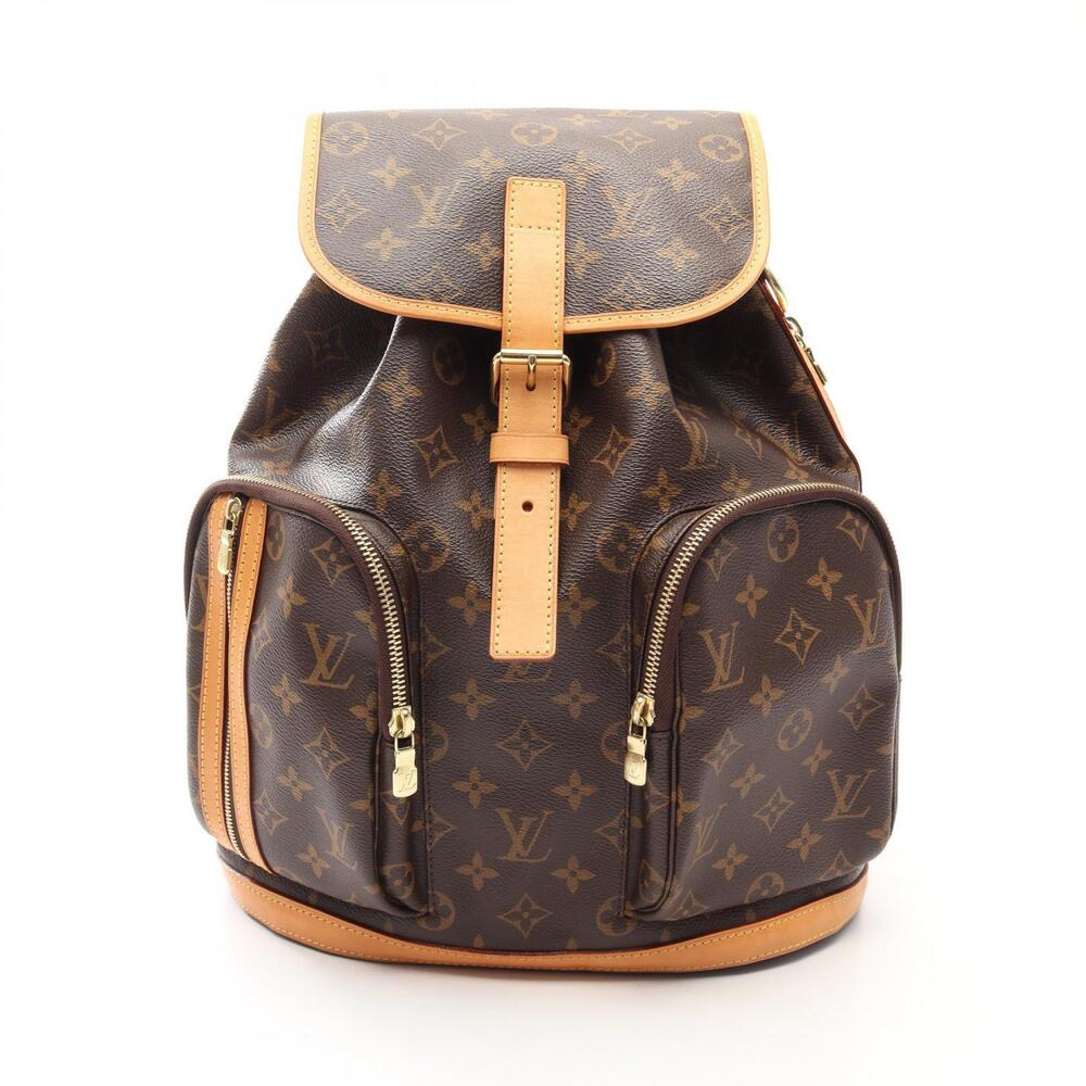 Louis Vuitton Sac Aux Bosphore Monogram Backpack Rucksack Canvas Leather Brown